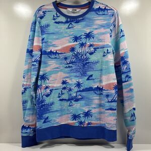 Chubbies Lounge Sweatshirt Men's‎ Size Small Multicolor Island Vibe Crew Neck